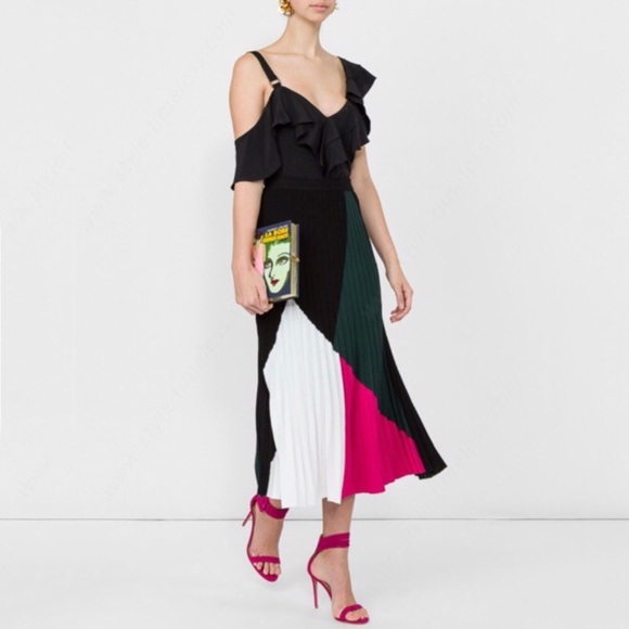 Proenza Schouler Ruffle One Shoulder Silk Tank Top - Picture 9 of 9